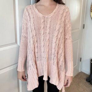 Free People Pink Tunic Sweater